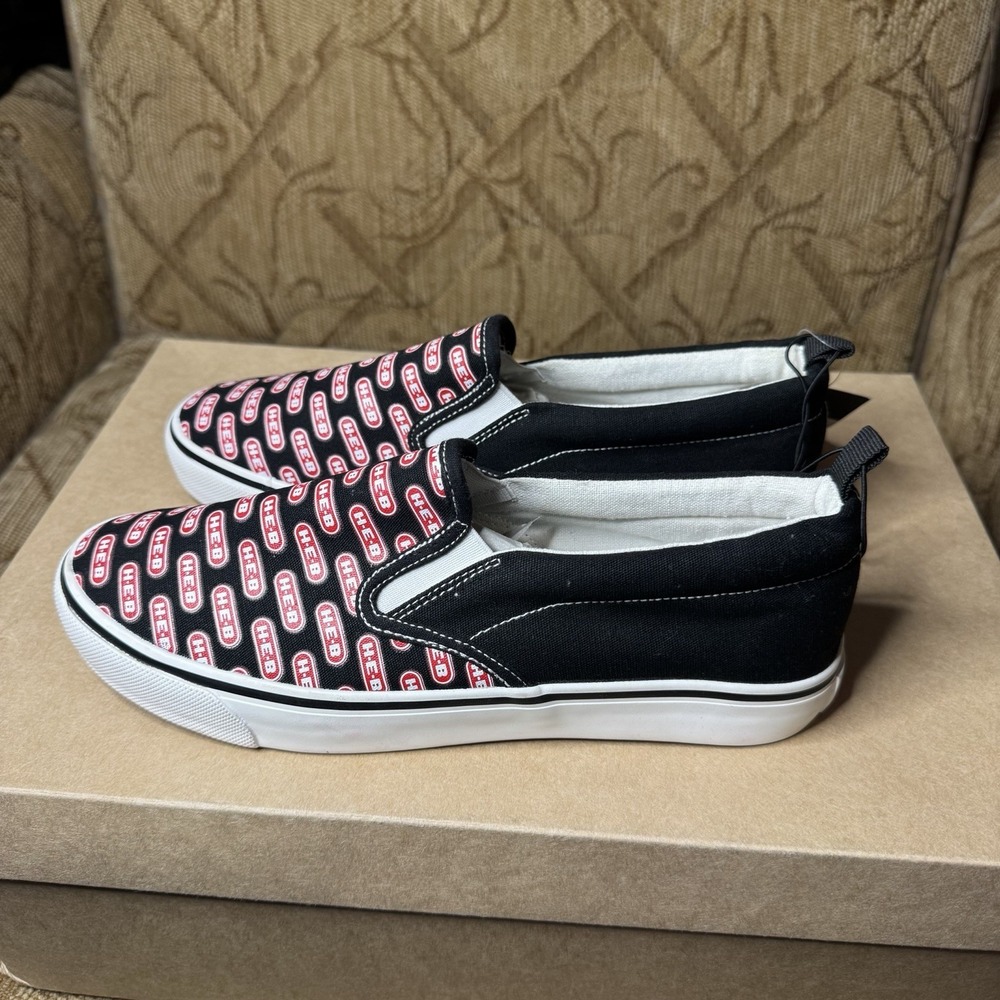 H-E-B Brand Shop HEB Racetrack Twin‎ Gore Womens Size 7W Slip on Shoes Sneakers
